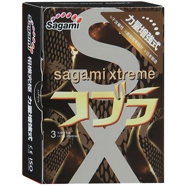 Суженные к основанию презервативы Sagami Xtreme Cobra - 3 шт. - фото 391962