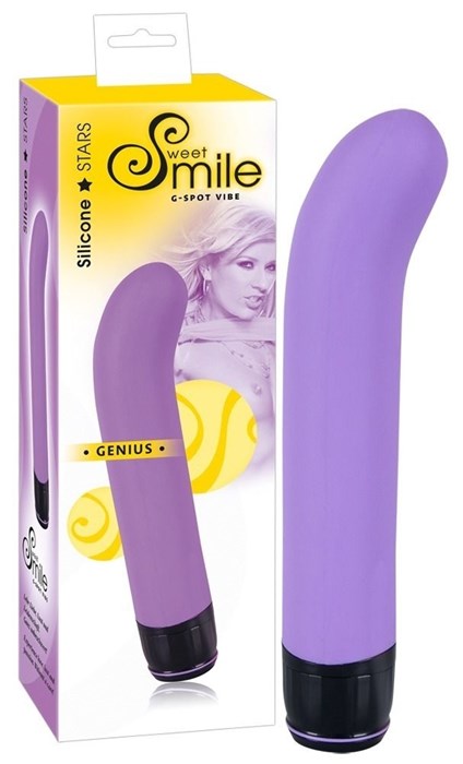 Фиолетовый вибратор G-точки Smile Genius - 20 см. - фото 392057