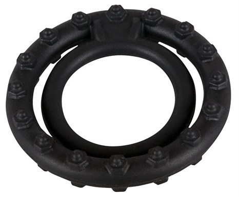 Чёрное кольцо для пениса Steely Cockring - фото 392180