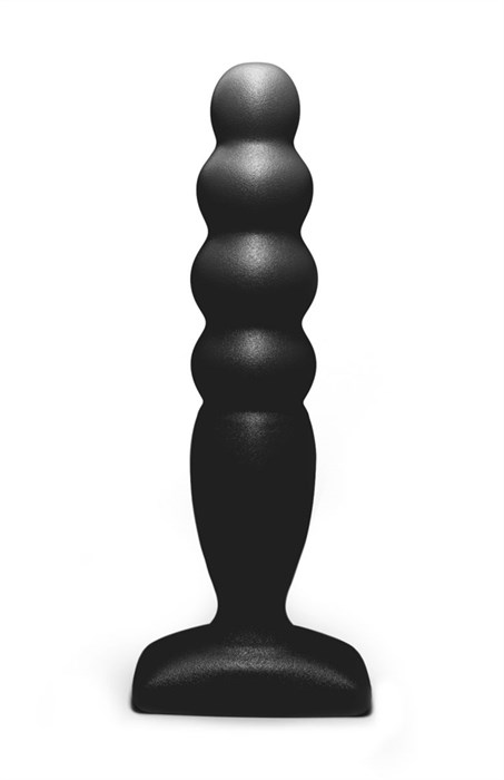 Чёрный анальный стимулятор Large Bubble Plug - 14,5 см. - фото 392310