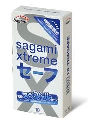 Презервативы Sagami Xtreme Ultrasafe с двойным количеством смазки - 10 шт. - фото 393183
