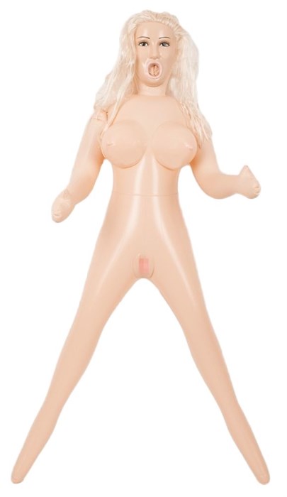 Надувная секс-кукла Cum Swallowing с вибрацией - фото 394442