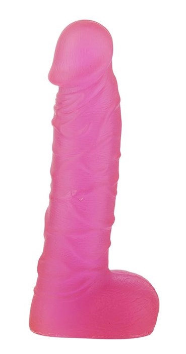 Розовый фаллоимитатор XSKIN 7 PVC DONG TRANSPARENT PINK - 18 см. - фото 394476