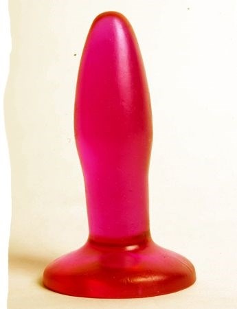 Розовая анальная пробка с широким основанием - 10 см. - фото 394650