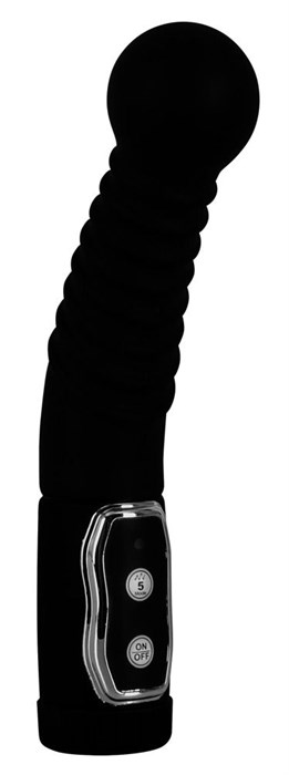 Чёрный стимулятор простаты с ротацией Prostate Twister - 20 см. - фото 395030