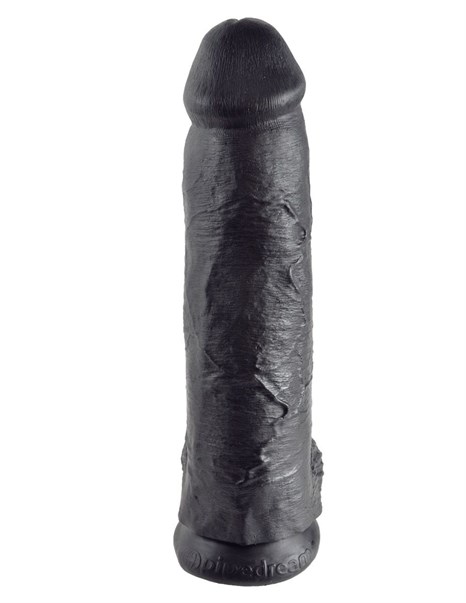Чёрный фаллоимитатор-гигант 12  Cock with Balls - 30,5 см. - фото 395796