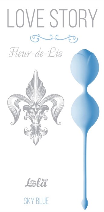 Голубые вагинальные шарики Fleur-de-lisa - фото 396016