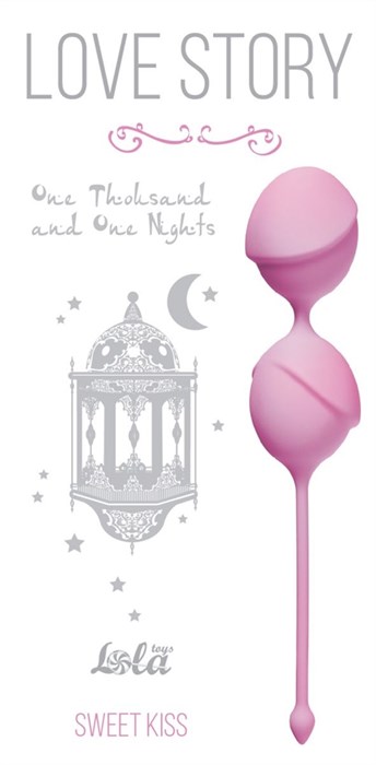 Розовые вагинальные шарики One Thousand and One Nights - фото 396032