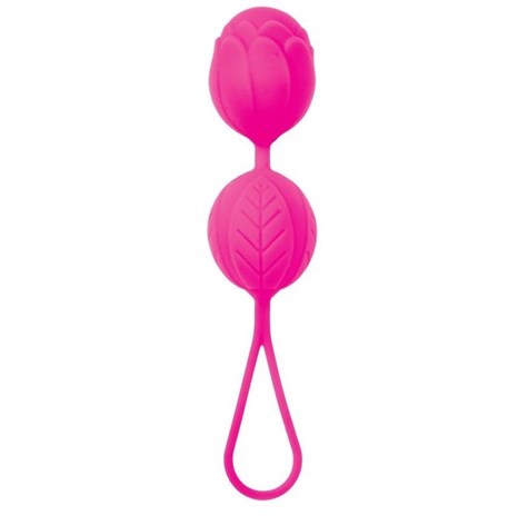 Розовые вагинальные шарики с петелькой для извлечения - фото 396168