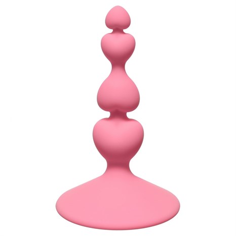 Розовая анальная пробка Sweetheart Plug Pink - 10 см. - фото 396482