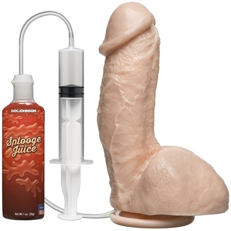 Фаллоимитатор с имитацией семяизвержения The Amazing Squirting Realistic Cock - 18,8 см. - фото 396893