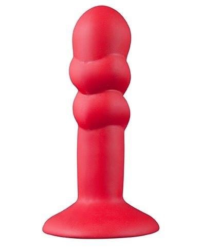 Красная анальная пробка SHOVE UP 5INCH SILICONE BUTT PLUG RED - 12,7 см. - фото 397120