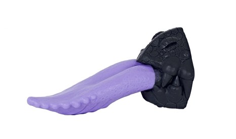 Фиолетовый стимулятор  Язык дракона  - 20,5 см. - фото 397376