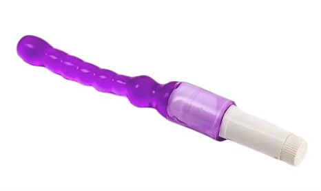 Светло-фиолетовый анальный стимулятор с вибрацией - 23,5 см. - фото 397584