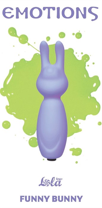 Фиолетовый мини-вибратор с ушками Emotions Funny Bunny Lavender - фото 399062