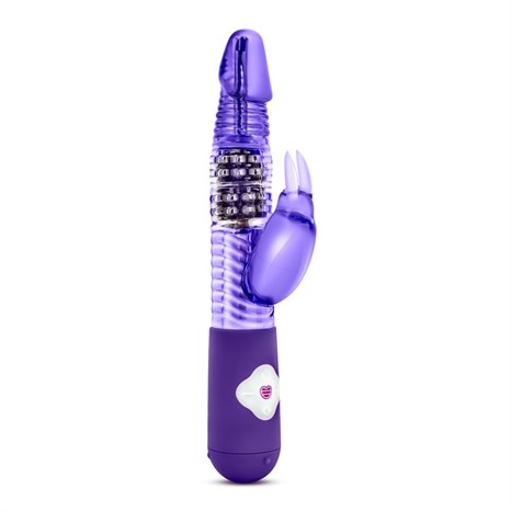 Фиолетовый вибратор с клиторальной стимуляцией Luxe Rabbit 2 - 26 см. - фото 399469