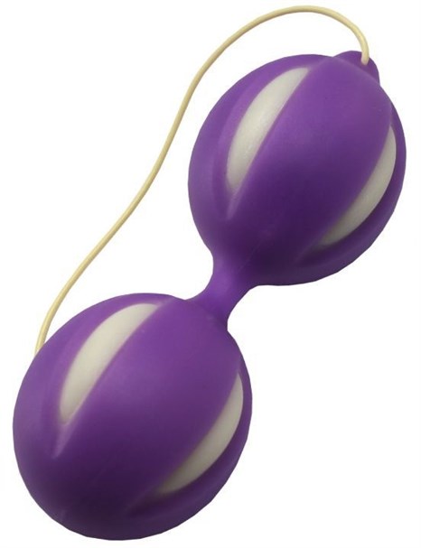 Фиолетовые вагинальные шарики - фото 400908