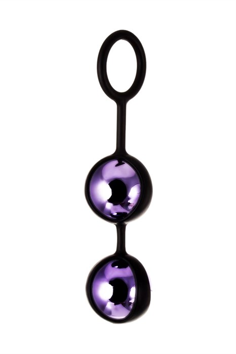 Фиолетово-черная вагинальные шарики TOYFA A-toys - фото 402013