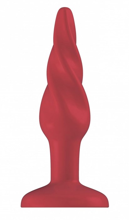 Красная анальная пробка Butt Plug Rounded 3 Inch - 7,6 см. - фото 402430