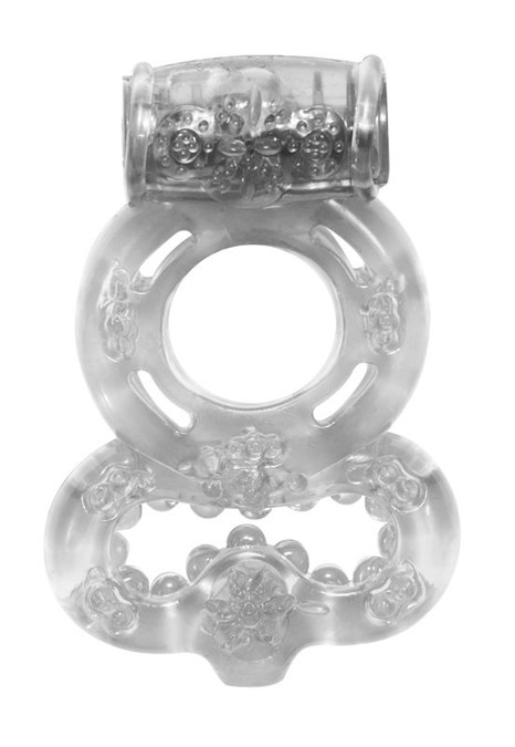 Прозрачное эрекционное кольцо Rings Treadle с подхватом - фото 402676