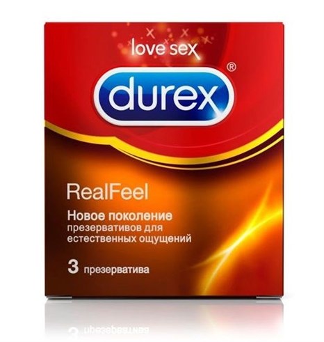 Презервативы Durex RealFeel для естественных ощущений - 3 шт. - фото 403687
