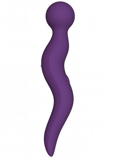 Фиолетовый жезловый вибромассажёр Cassi - 21 см. - фото 405119