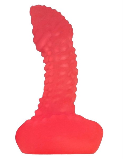 Розовый анальный фаллоимитатор для массажа простаты - 9,5 см. - фото 405726