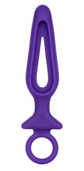Фиолетовая силиконовая пробка с прорезью Silicone Groove Probe - 10,25 см. - фото 406276