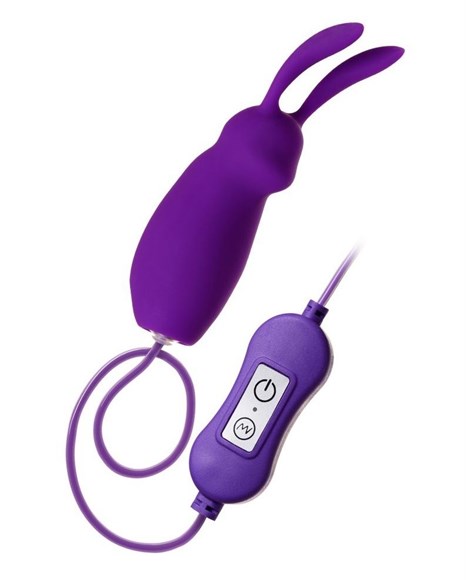 Фиолетовое виброяйцо с пультом управления A-Toys Bunny, работающее от USB - фото 406979