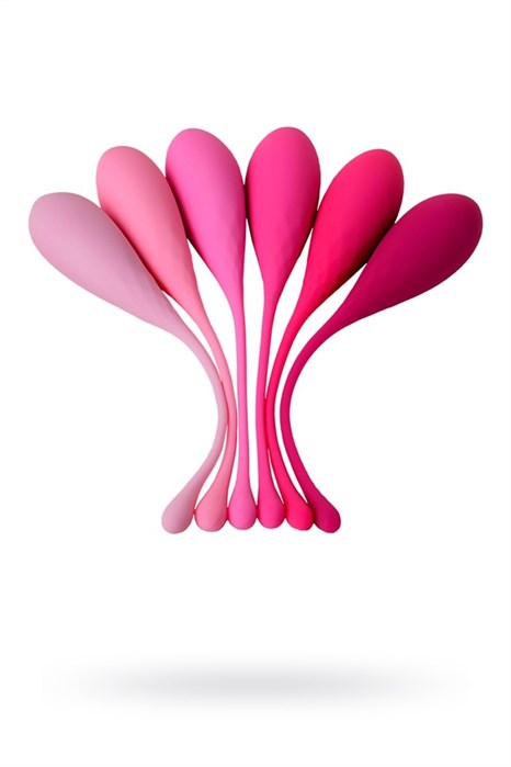 Набор из 6 розовых вагинальных шариков Eromantica K-ROSE - фото 407011