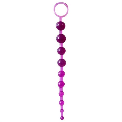 Фиолетовая анальная цепочка Anal stimulator - 26 см. - фото 407421
