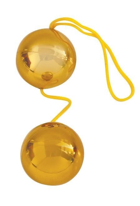 Золотистые вагинальные шарики Balls - фото 407670