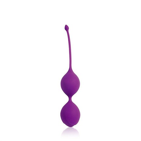 Фиолетовые двойные вагинальные шарики с хвостиком Cosmo - фото 407710