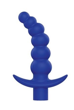 Синяя вибрирующая анальная елочка Sweet Toys - 10,8 см. - фото 407982