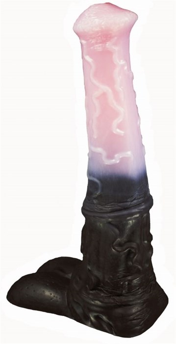 Черно-розовый фаллоимитатор  Мустанг large  - 43,5 см. - фото 408218