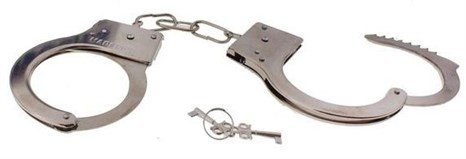 Серебристые металлические наручники с ключиками - фото 408899