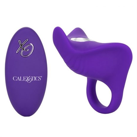 Фиолетовое перезаряжаемое эрекционное кольцо Silicone Remote Orgasm Ring - фото 409033