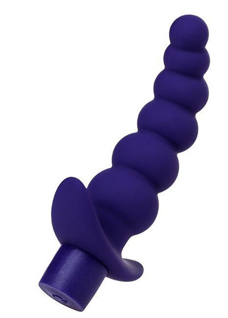 Фиолетовый силиконовый анальный вибратор Dandy - 13,5 см. - фото 410831