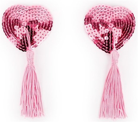 Розовые пэстисы-сердечки с кисточками - фото 412860