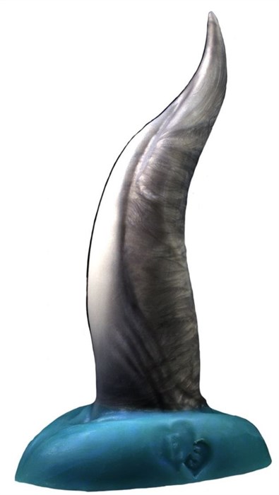 Черно-голубой фаллоимитатор  Дельфин small  - 25 см. - фото 413328