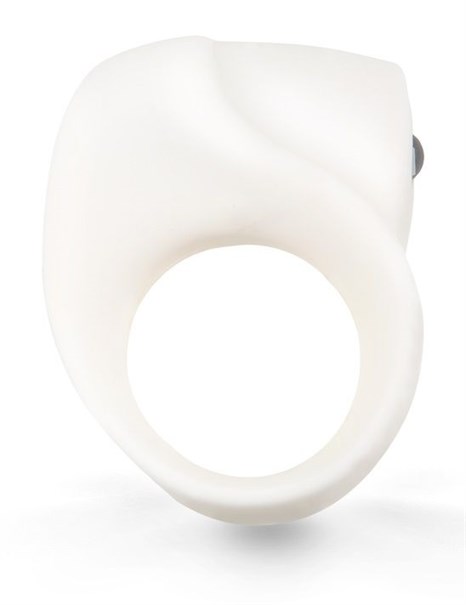 Белое кольцо на член с вибрацией - фото 413667