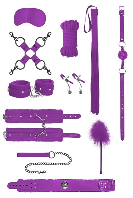Фиолетовый игровой набор БДСМ Intermediate Bondage Kit - фото 415073