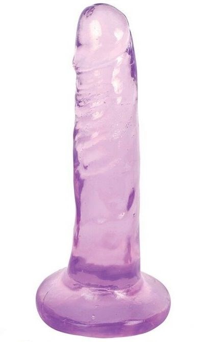 Фиолетовый фаллоимитатор Slim Stick Dildo - 15,2 см. - фото 415113