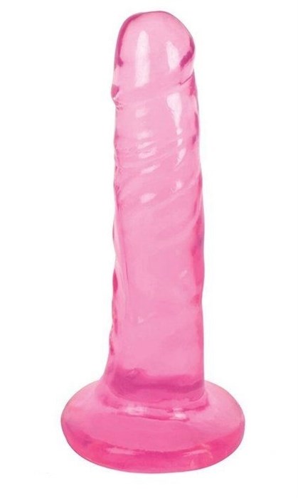 Розовый фаллоимитатор Slim Stick Dildo - 15,2 см. - фото 415115