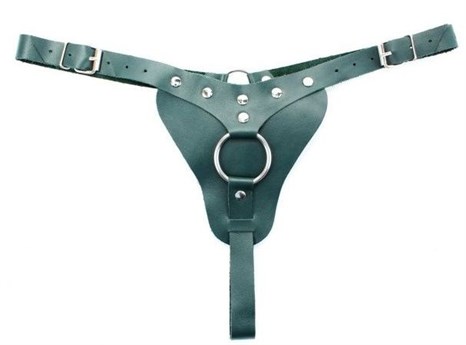 Изумрудные трусики с кольцом для насадок Emerald Panties - фото 415129