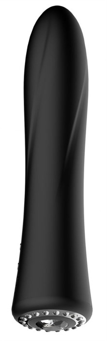 Черный классический вибромассажер Jewel - 19,5 см. - фото 415510