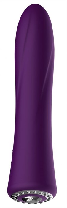 Фиолетовый классический вибромассажер Jewel - 19,5 см. - фото 415522