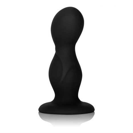 Черный анальный стимулятор Silicone Back End Play - 10,75 см. - фото 415564
