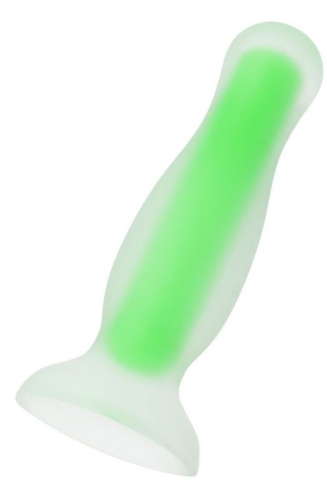 Зеленая, светящаяся в темноте анальная втулка Mortimer Glow - 12,5 см. - фото 415866