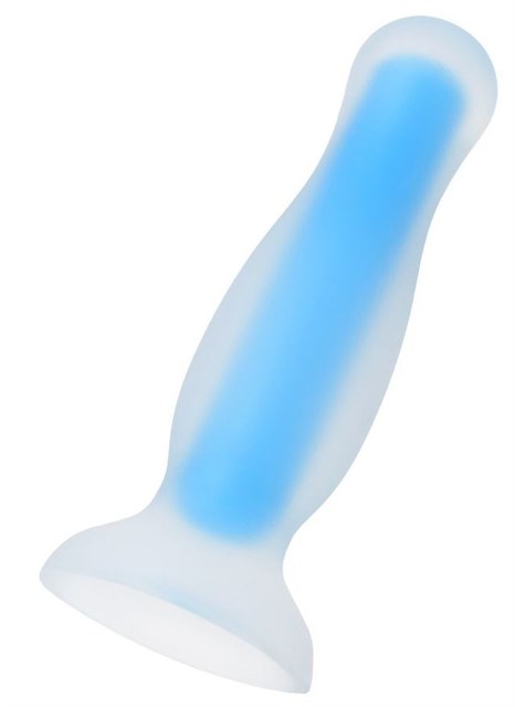 Голубая, светящаяся в темноте анальная втулка Namor Glow - 12,5 см. - фото 415880